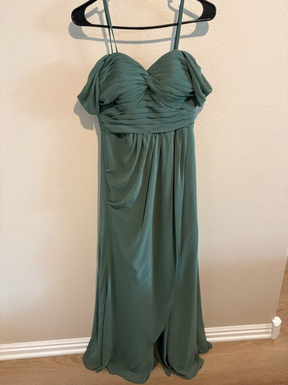 Azazie Millie Eucalyptus A-Line Sweetheart Neckline Chiffon Convertible Dress
